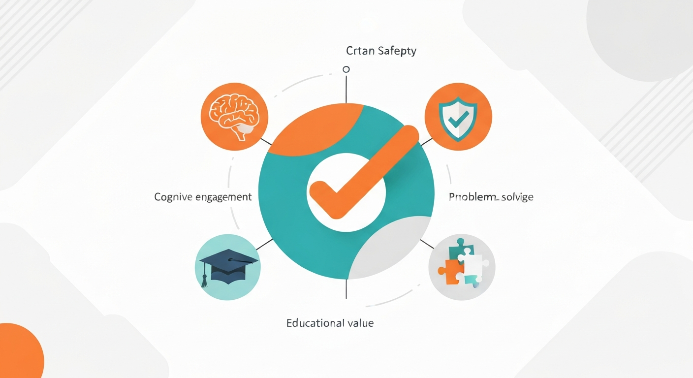 {'section': "What Makes an Unblocked Game 'Teacher-Approved'?", 'prompt': 'Clean modern illustration, a central stylized